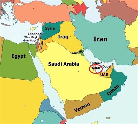 where is qatar located.